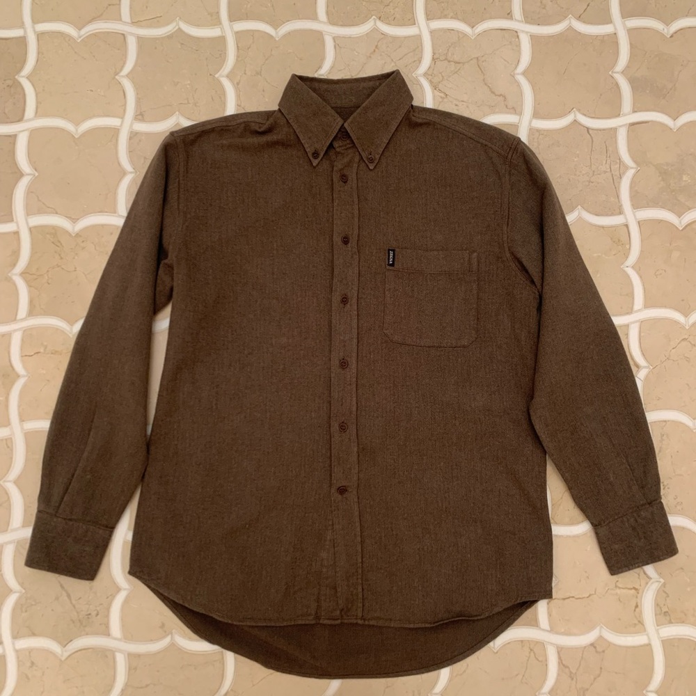 Ermenegildo Zegna Brown Casual Button Down Shirt